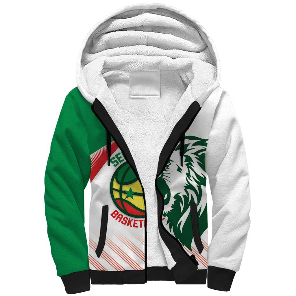 Afro Basketball Custom Senegal Sherpa Hoodie Come On Lions - African Pride