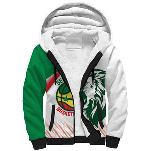 Afro Basketball Custom Senegal Sherpa Hoodie Come On Lions - African Pride