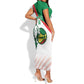 Afro Basketball Custom Senegal Short Sleeve Bodycon Dress Come On Lions - African Pride