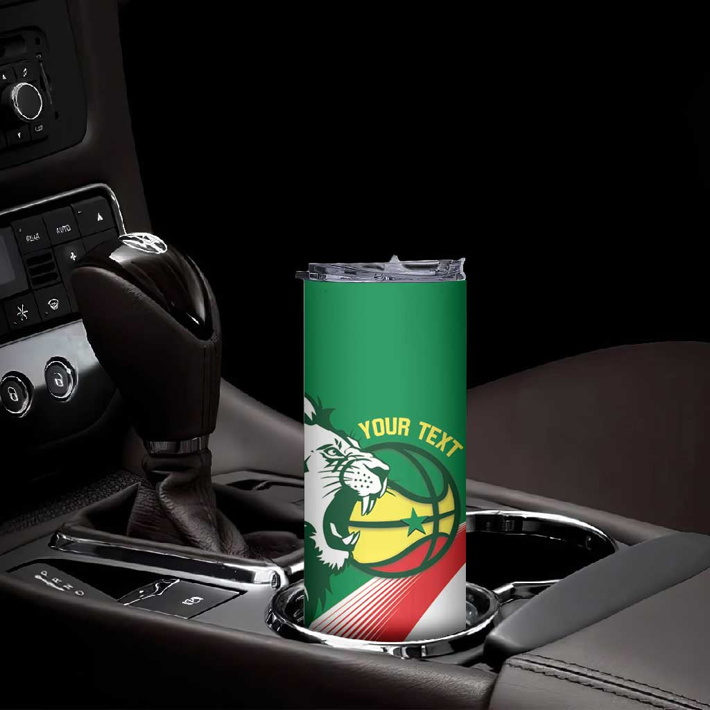 Afro Basketball Custom Senegal Skinny Tumbler Come On Lions - African Pride