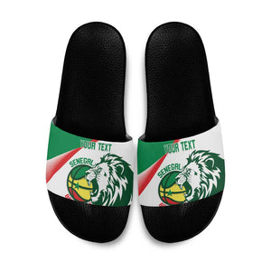 Senegal Basketball Custom Slide Sandals Come On Lions