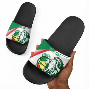 Senegal Basketball Custom Slide Sandals Come On Lions