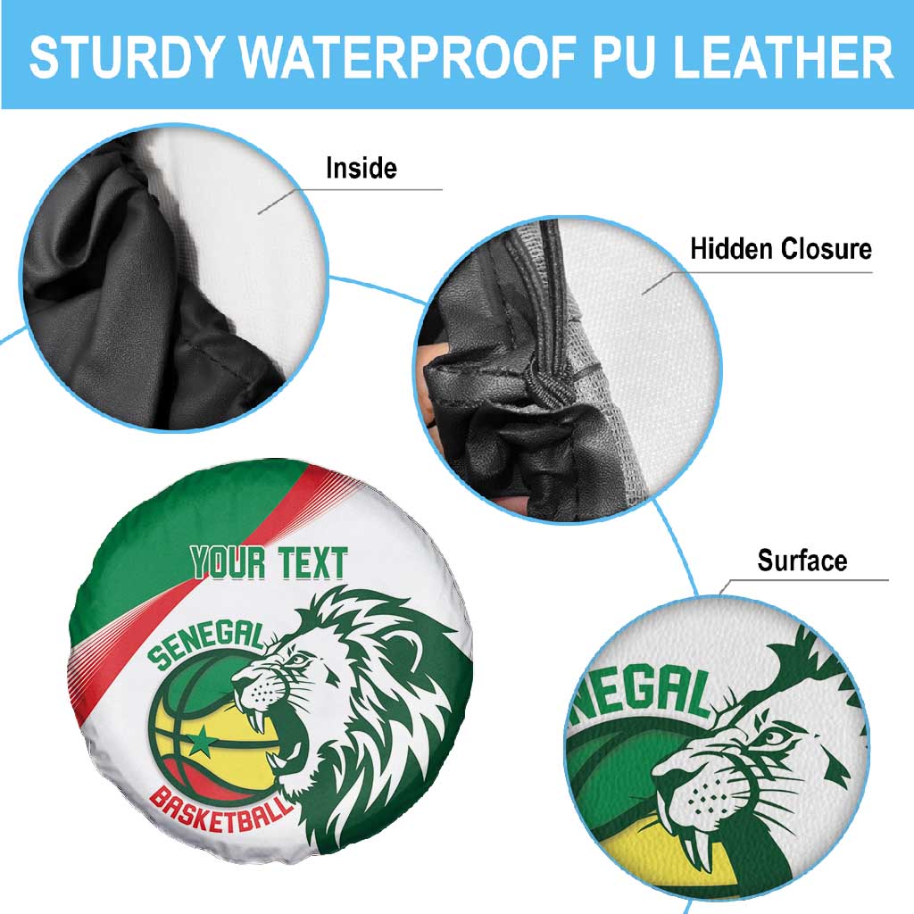 Afro Basketball Custom Senegal Spare Tire Cover Come On Lions - African Pride