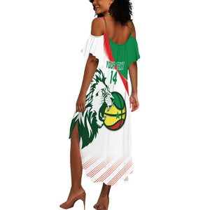 Afro Basketball Custom Senegal Summer Maxi Dress Come On Lions - African Pride
