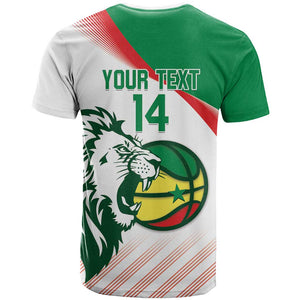 Afro Basketball Custom Senegal T shirt Come On Lions - African Pride