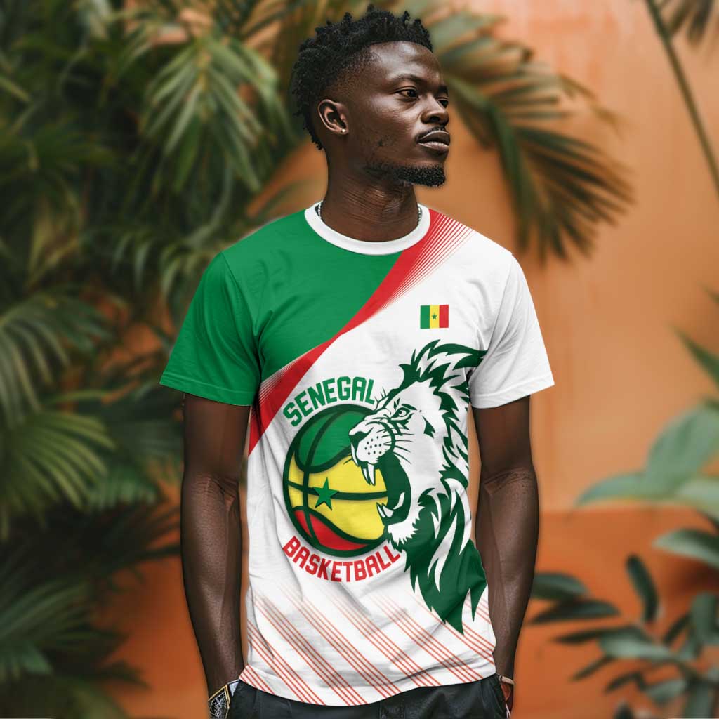 Afro Basketball Custom Senegal T shirt Come On Lions - African Pride