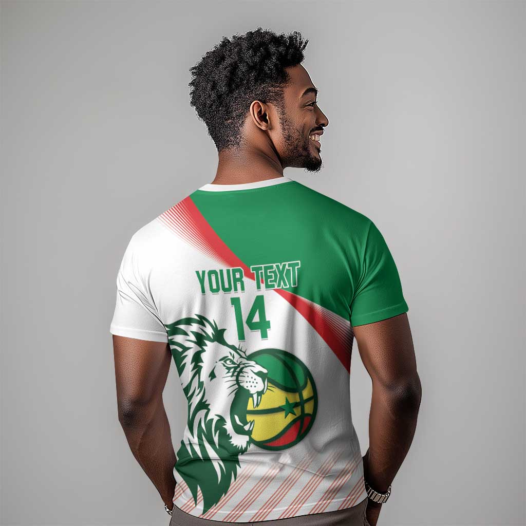 Afro Basketball Custom Senegal T shirt Come On Lions - African Pride