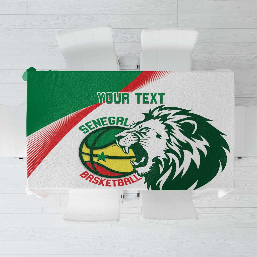 Afro Basketball Custom Senegal Tablecloth Come On Lions - African Pride