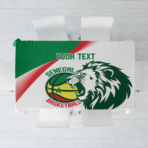 Afro Basketball Custom Senegal Tablecloth Come On Lions - African Pride