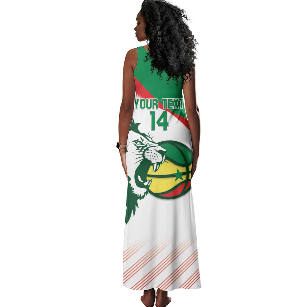 Afro Basketball Custom Senegal Tank Maxi Dress Come On Lions - African Pride