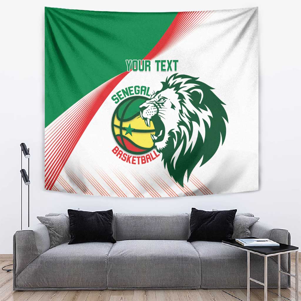 Afro Basketball Custom Senegal Tapestry Come On Lions - African Pride