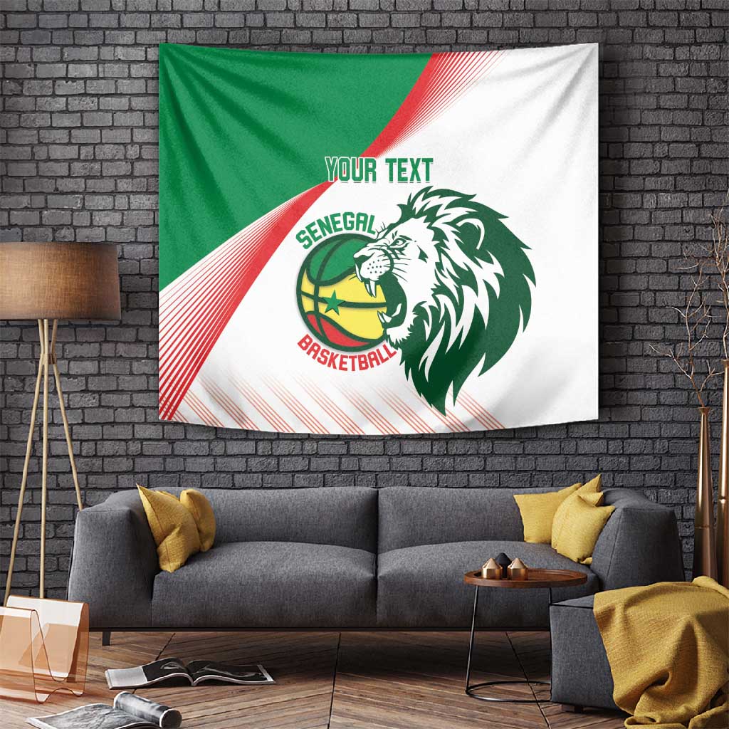 Afro Basketball Custom Senegal Tapestry Come On Lions - African Pride