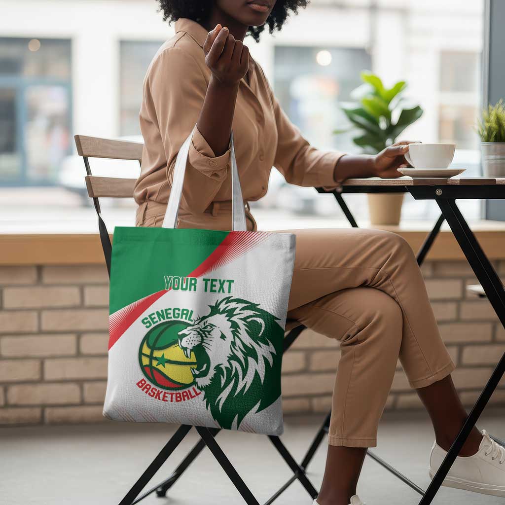 Senegal Basketball Custom Tote Bag Come On Lions