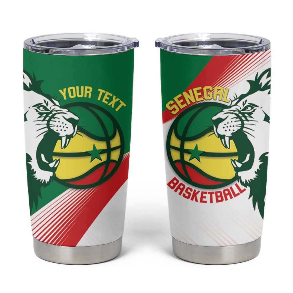 Afro Basketball Custom Senegal Tumbler Cup Come On Lions - African Pride