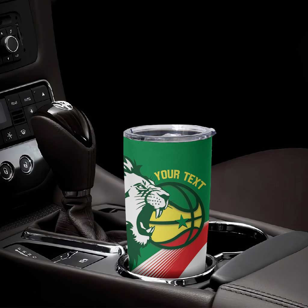 Afro Basketball Custom Senegal Tumbler Cup Come On Lions - African Pride