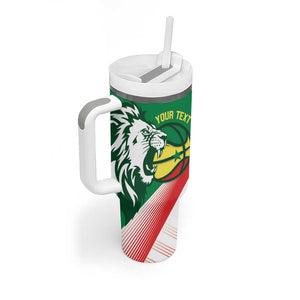 Afro Basketball Custom Senegal Tumbler With Handle Come On Lions - African Pride