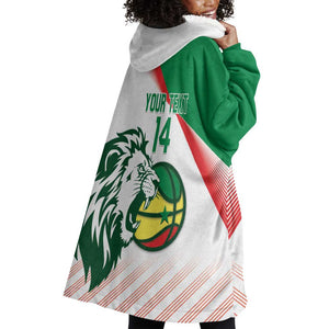 Afro Basketball Custom Senegal Wearable Blanket Hoodie Come On Lions - African Pride