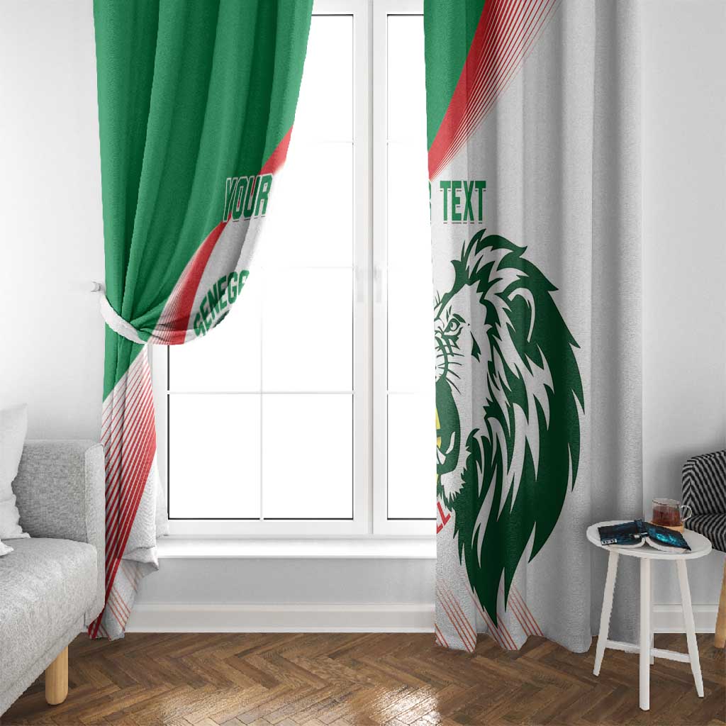Afro Basketball Custom Senegal Window Curtain Come On Lions - African Pride