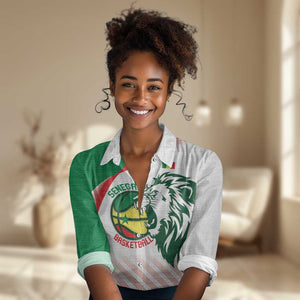 Afro Basketball Custom Senegal Women Casual Shirt Come On Lions - African Pride