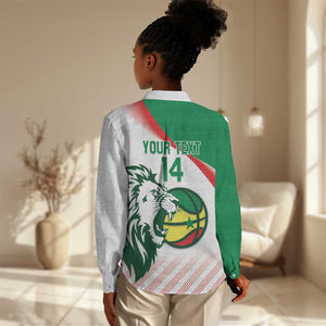 Afro Basketball Custom Senegal Women Casual Shirt Come On Lions - African Pride