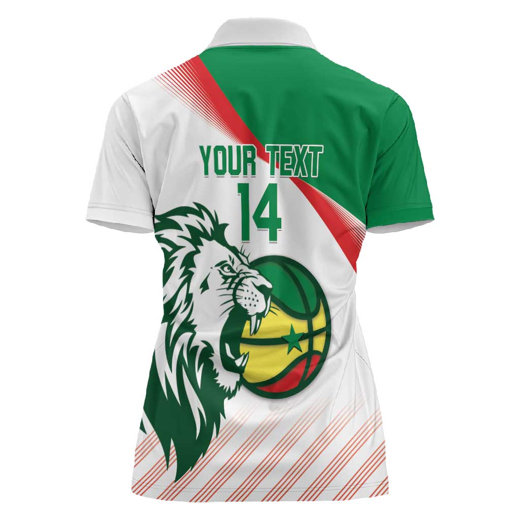 Afro Basketball Custom Senegal Women Polo Shirt Come On Lions - African Pride