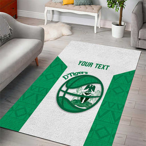 Afro Basketball Custom Nigeria Area Rug Come On Tigers - African Pride