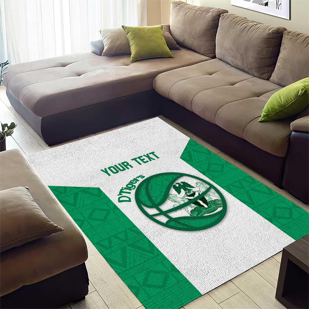 Afro Basketball Custom Nigeria Area Rug Come On Tigers - African Pride