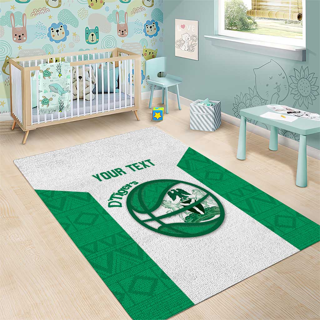 Afro Basketball Custom Nigeria Area Rug Come On Tigers - African Pride