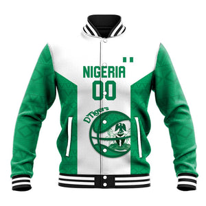 Afro Basketball Custom Nigeria Baseball Jacket Come On Tigers - African Pride