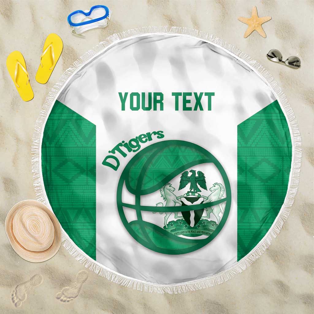Afro Basketball Custom Nigeria Beach Blanket Come On Tigers - African Pride