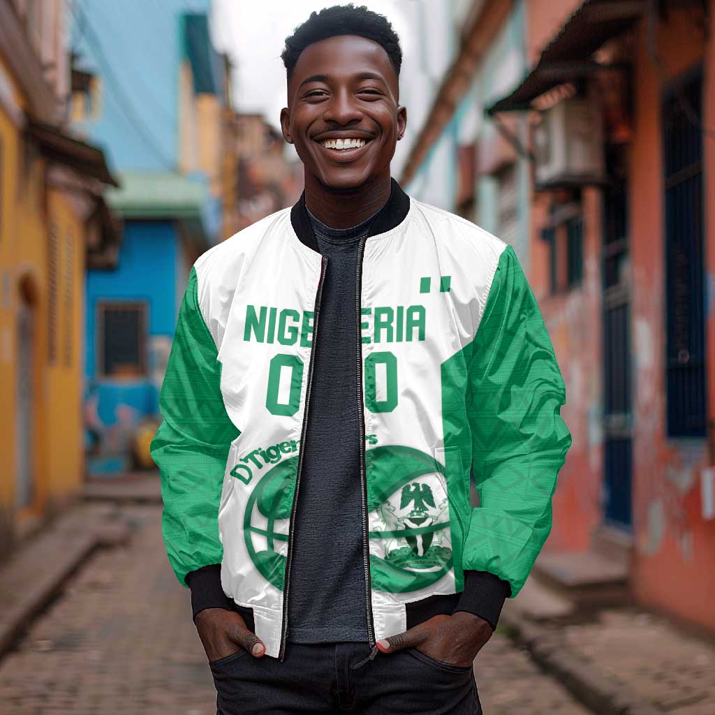 Afro Basketball Custom Nigeria Bomber Jacket Come On Tigers - African Pride