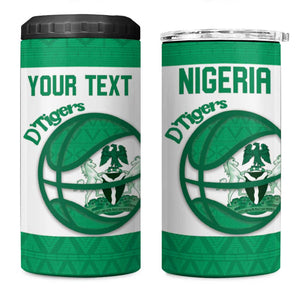 Afro Basketball Custom Nigeria 4 in 1 Can Cooler Tumbler Come On Tigers - African Pride