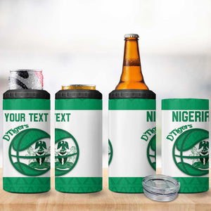 Afro Basketball Custom Nigeria 4 in 1 Can Cooler Tumbler Come On Tigers - African Pride