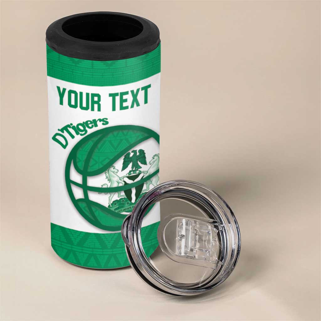 Afro Basketball Custom Nigeria 4 in 1 Can Cooler Tumbler Come On Tigers - African Pride