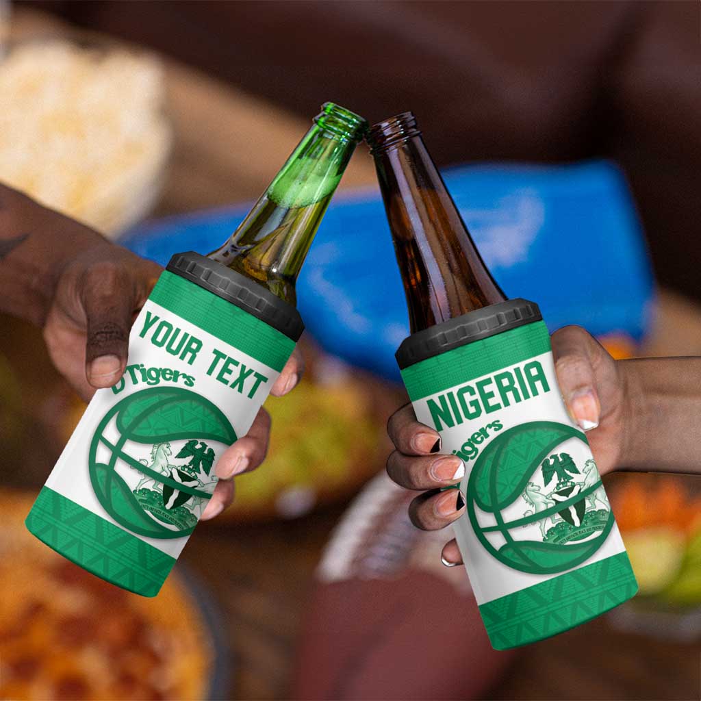 Afro Basketball Custom Nigeria 4 in 1 Can Cooler Tumbler Come On Tigers - African Pride