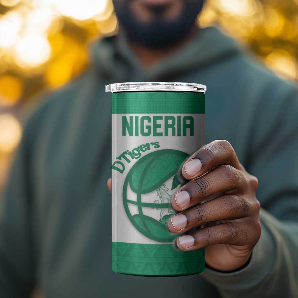 Afro Basketball Custom Nigeria 4 in 1 Can Cooler Tumbler Come On Tigers - African Pride