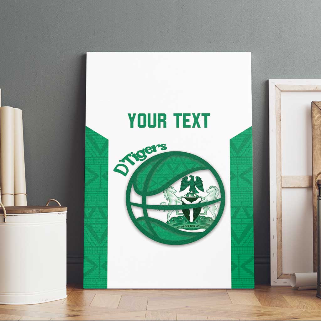 Afro Basketball Custom Nigeria Canvas Wall Art Come On Tigers - African Pride