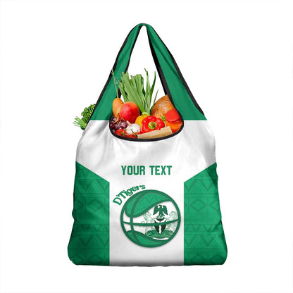 Afro Basketball Custom Nigeria Grocery Bag Come On Tigers - African Pride