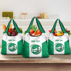 Afro Basketball Custom Nigeria Grocery Bag Come On Tigers - African Pride