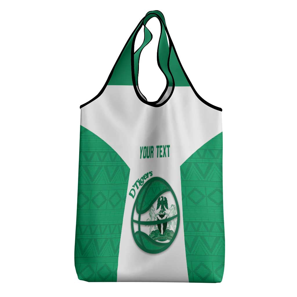 Afro Basketball Custom Nigeria Grocery Bag Come On Tigers - African Pride