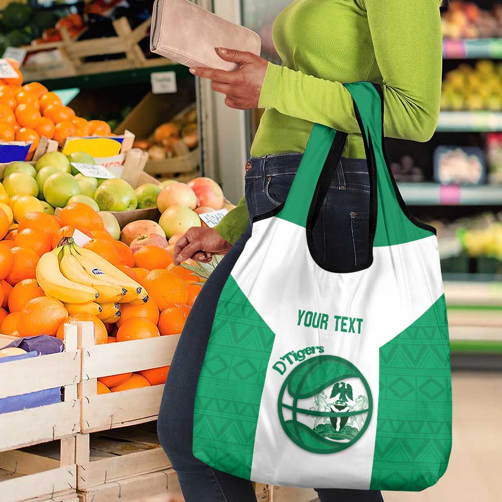 Afro Basketball Custom Nigeria Grocery Bag Come On Tigers - African Pride