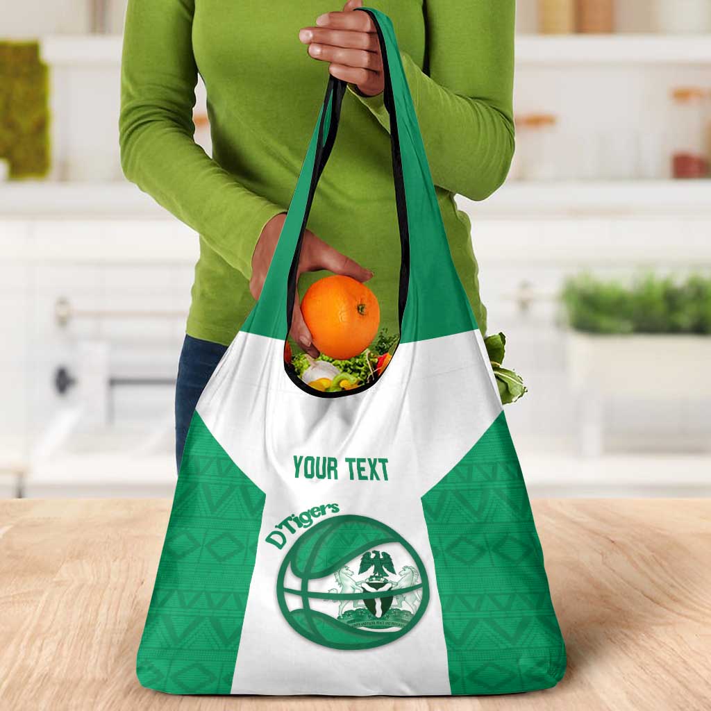 Afro Basketball Custom Nigeria Grocery Bag Come On Tigers - African Pride
