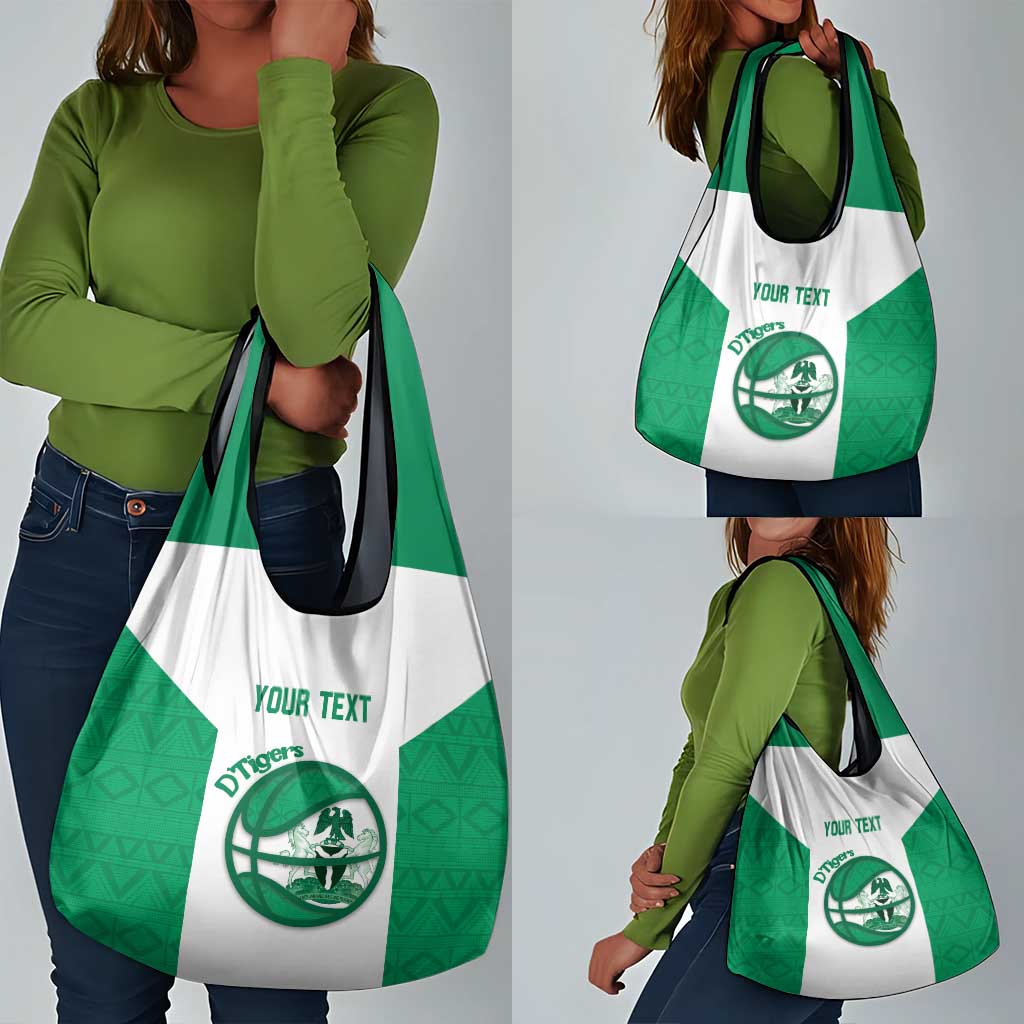Afro Basketball Custom Nigeria Grocery Bag Come On Tigers - African Pride