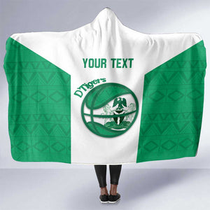 Afro Basketball Custom Nigeria Hooded Blanket Come On Tigers - African Pride
