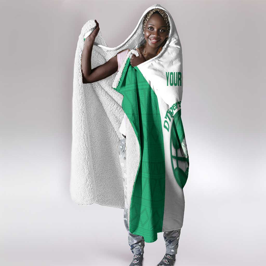Afro Basketball Custom Nigeria Hooded Blanket Come On Tigers - African Pride