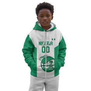 Afro Basketball Custom Nigeria Kid Hoodie Come On Tigers - African Pride
