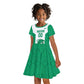 Afro Basketball Custom Nigeria Kid Short Sleeve Dress Come On Tigers - African Pride