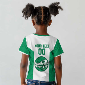 Afro Basketball Custom Nigeria Kid T shirt Come On Tigers - African Pride
