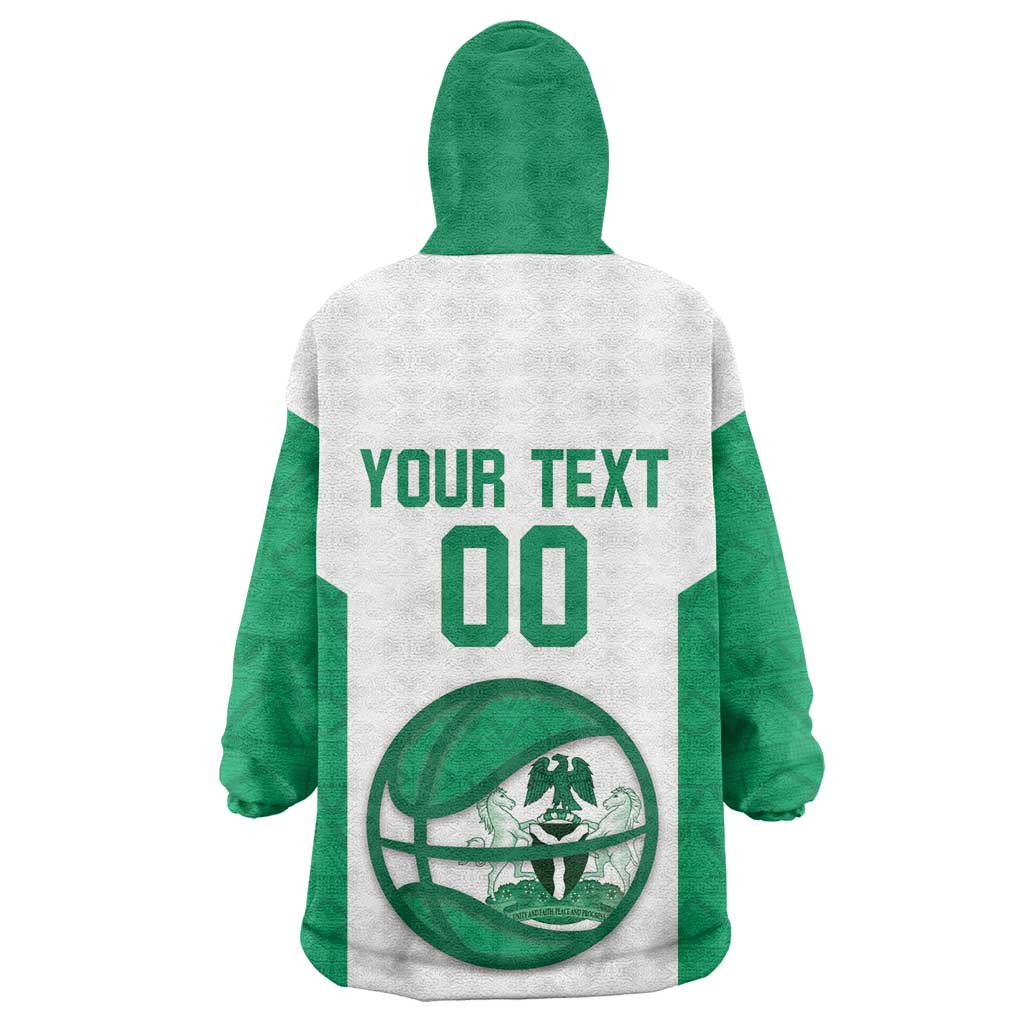Afro Basketball Custom Nigeria Kid Wearable Blanket Hoodie Come On Tigers - African Pride