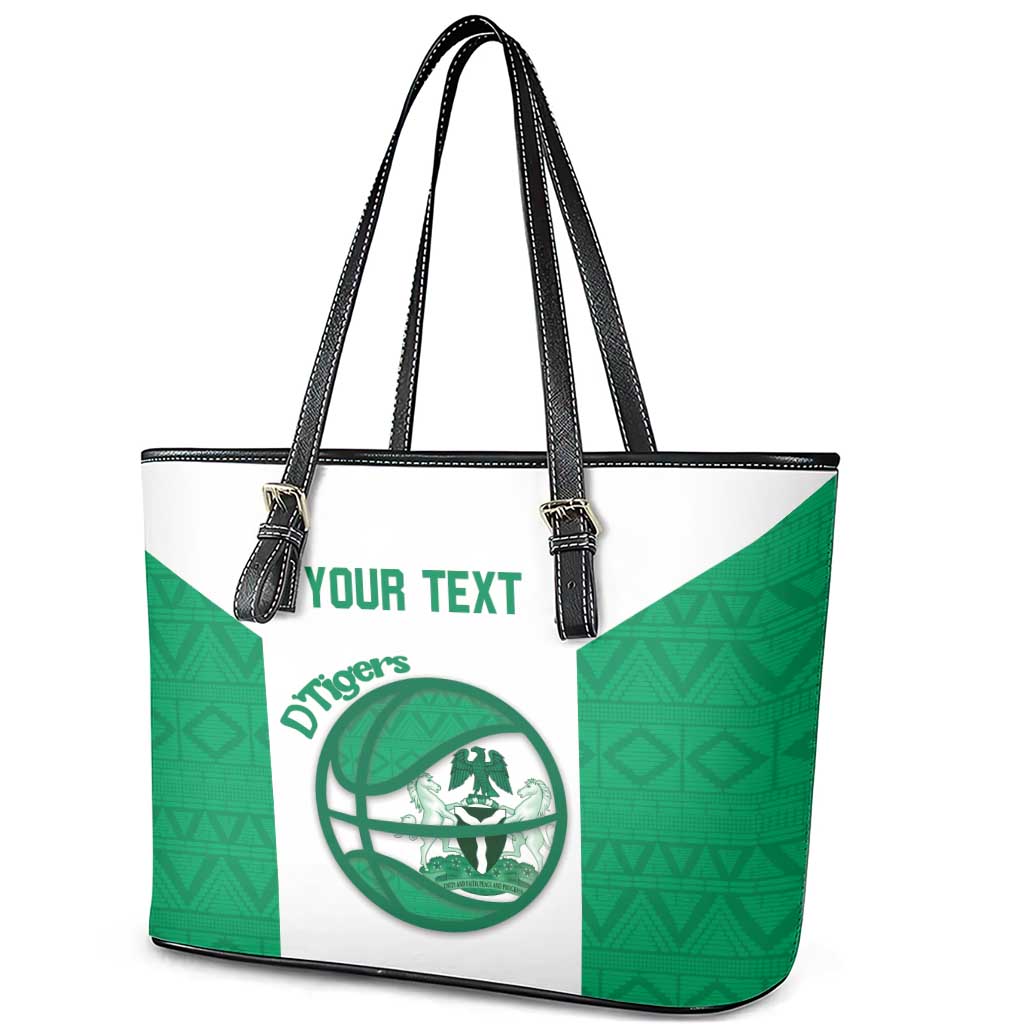 Afro Basketball Custom Nigeria Leather Tote Bag Come On Tigers - African Pride